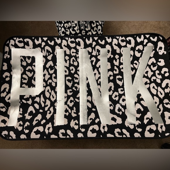 VS PINK Dorm Trunk Black Cheetah Print HTF - Picture 4 of 6